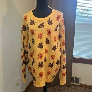 Autumn Leaf Patterned Sweater